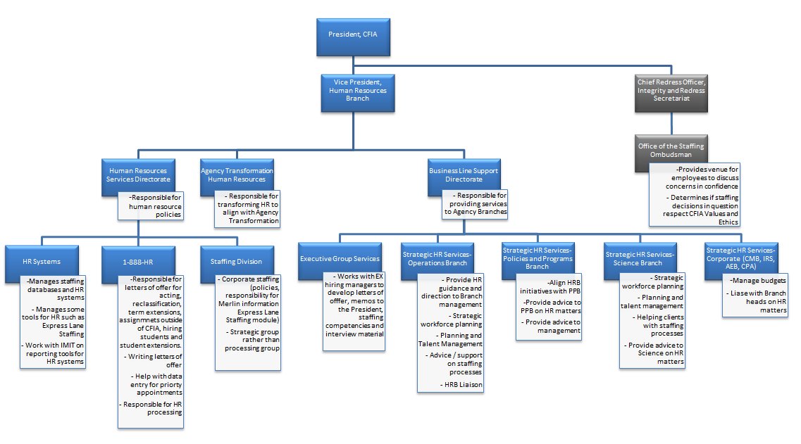 Picture - Organization Chart Illustrating Staffing Related Functions. Description follows.