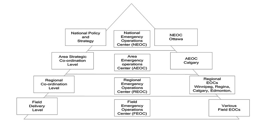 CFIA emergency response structure. Description follows.