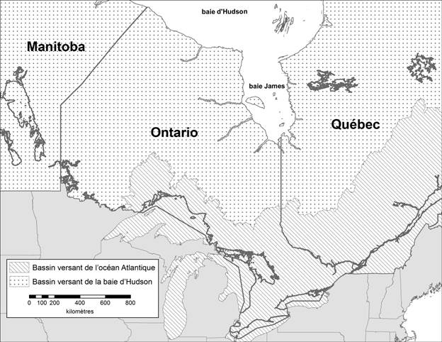 Ontario – Carte des régions déclarées. Description ci-dessous.