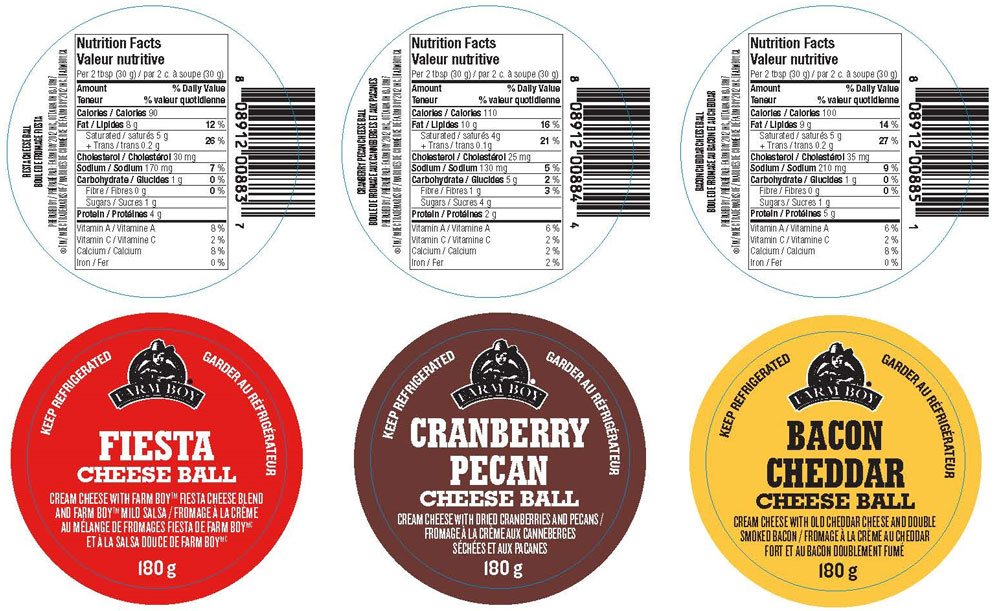 Farm Boy Cheese Ball – 180 grams (pre-printed labels)