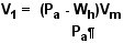 Formula for Boyle's law. Description follows.