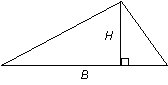 Les calculs mathématiques - Aire d'un triangle égale à fonder multiplier par la hauteur diviser par 2