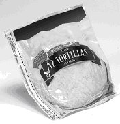tortillas in a package with a cut line