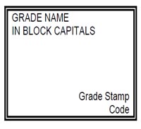 bison grade stamp. Description follows.
