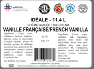 Idéale - Crème Glacée Vanille Française