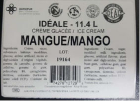 Idéale - Crème Glacée Mangue