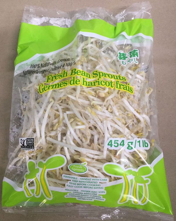 Fresh Sprouts – Germes de haricot frais – 454 grammes (recto)
