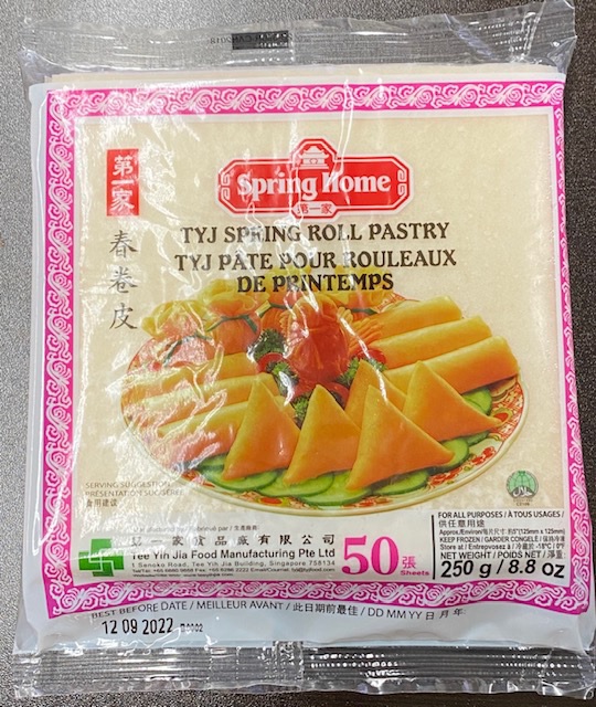 TYJ Pâte pour rouleaux de printemps (5") - 250 g (50 feuilles)