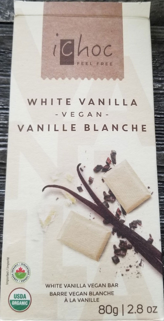 iChoc - Barre vegan blanche à la vanille - face