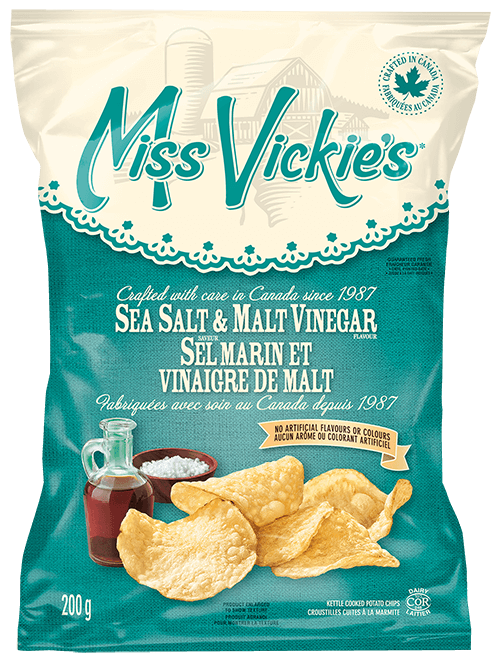 Miss Vickie’s – Croustilles cuites à la marmite Sel marin et vinaigre de malt – 200 g