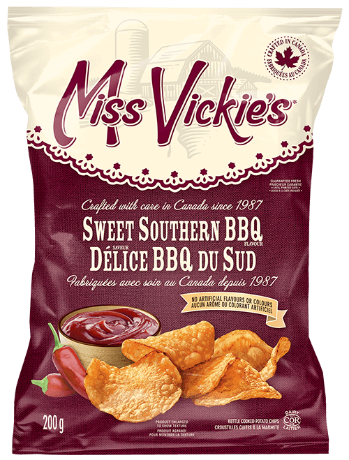 Miss Vickie’s – Croustilles cuites à la marmite Délice BBQ du sud – 200 g