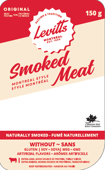 Levitts « smoked meat style Montréal »  150 g - avant