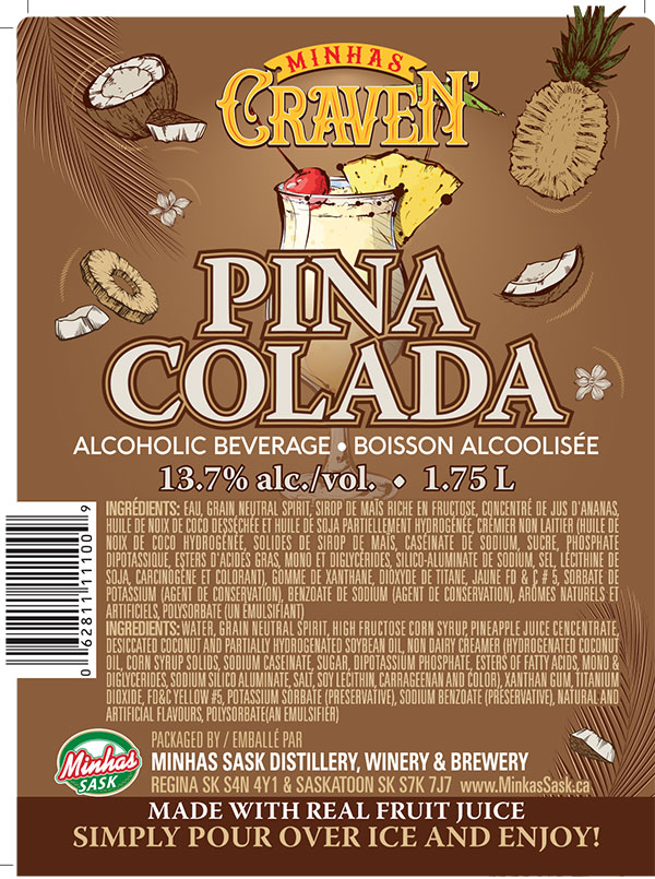 Minhas Craven - Pina Colada alcoholic beverage